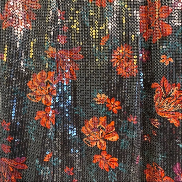 NWT Torrid Black Floral Sequin Velvet Maxi Kimono Sz 2X - Picture 12 of 14